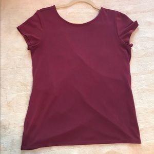 Shirt with draped back
